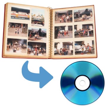 アルバムごと、写真ごとにスキャンしてデータ化保存