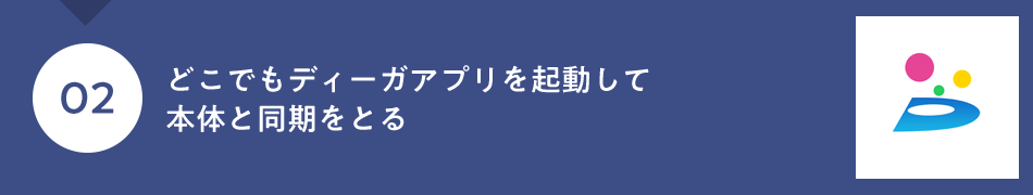 どこでもディーガアプリを起動して本体と同期をとる