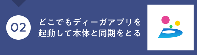 どこでもディーガアプリを起動して本体と同期をとる