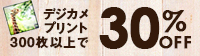 デジカメプリントが300枚以上で30%OFF