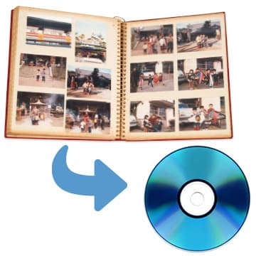 アルバムをデータでDVD保存<br>アルバムそのままDVDライト