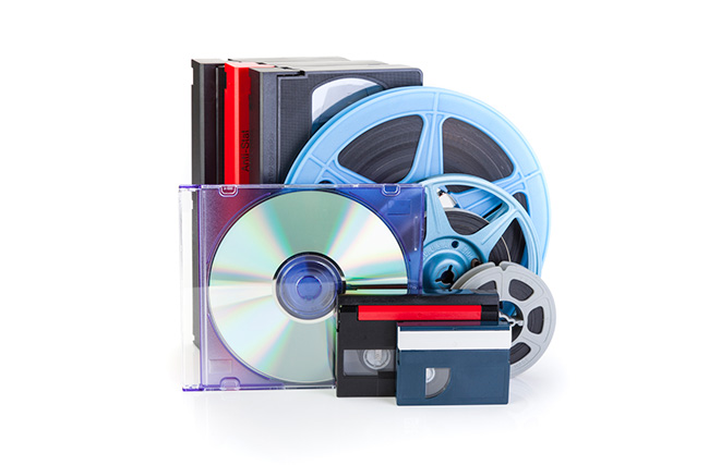 CD、DVD、ビデオテープ、8mmフィルム、8mmテープなどのあらゆる媒体