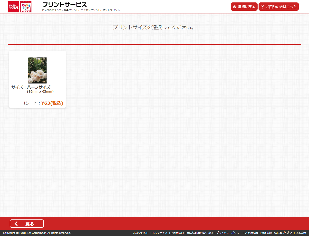 サイズ・デザインを選択